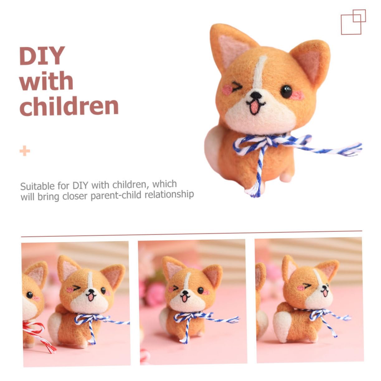 羊毛フェルト 犬 コーギー Amazon | BELLIFFY 1セット羊毛フェルトコーギー キット 初心者